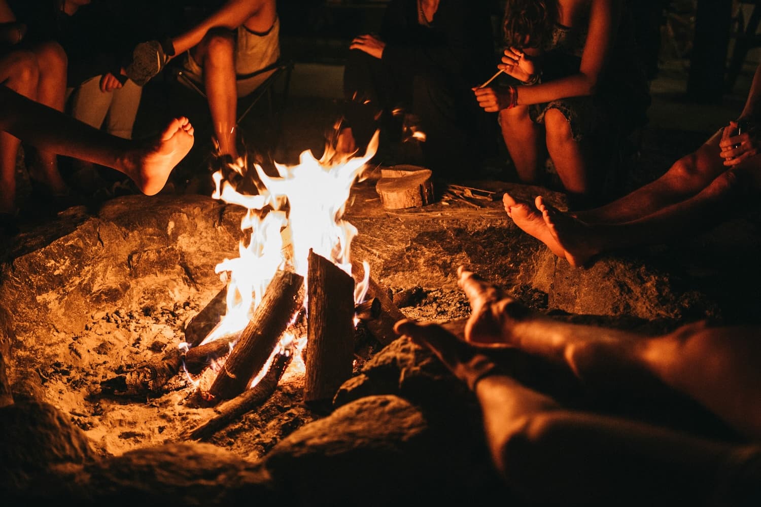 Bonfire at night
