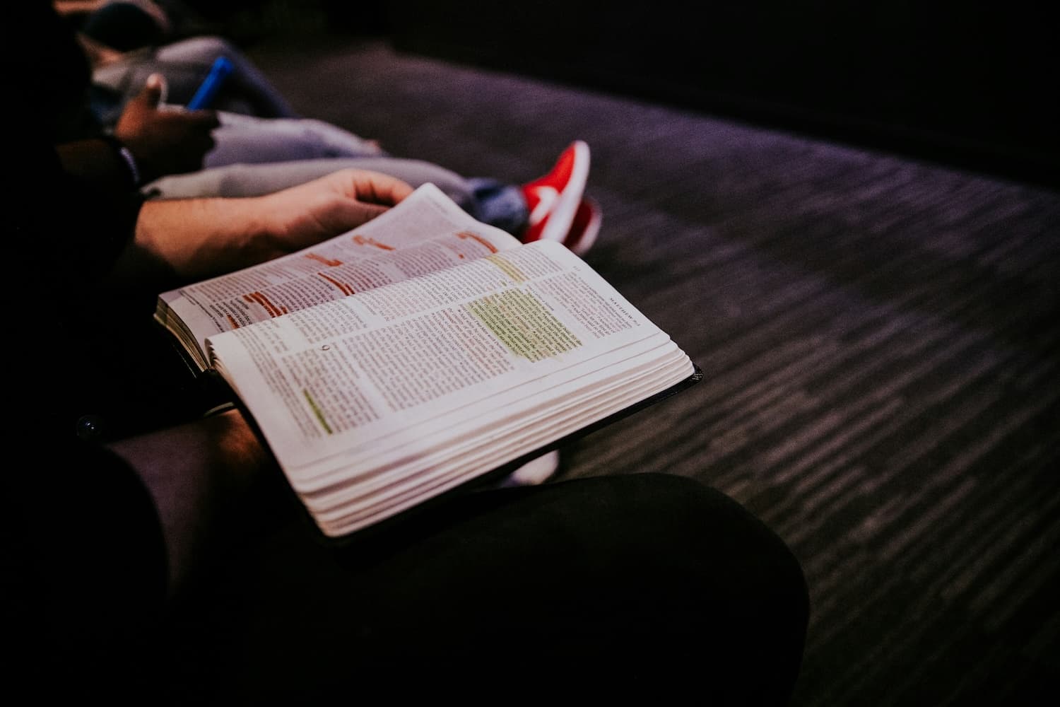 Student with open Bible