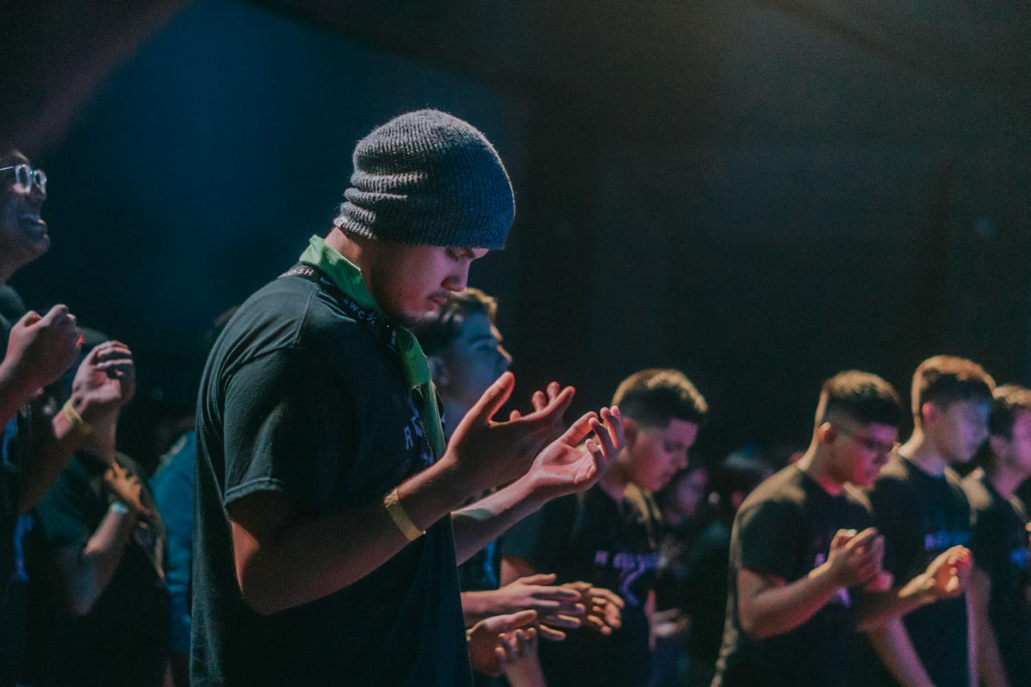 Student praying